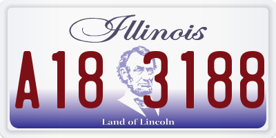 IL license plate A183188