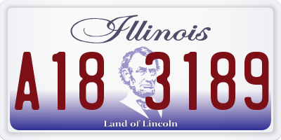 IL license plate A183189