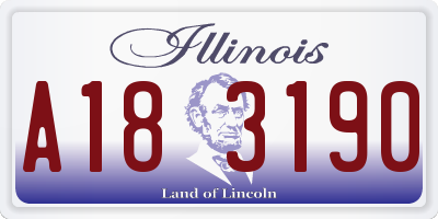 IL license plate A183190
