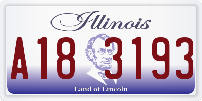 IL license plate A183193
