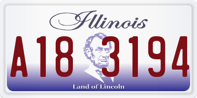 IL license plate A183194
