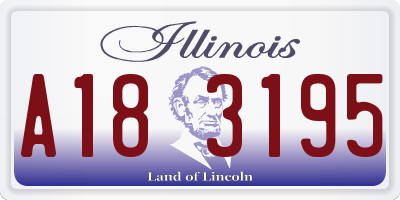 IL license plate A183195