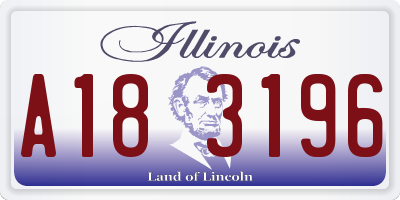 IL license plate A183196