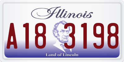 IL license plate A183198