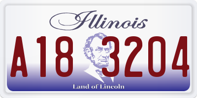 IL license plate A183204