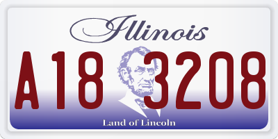 IL license plate A183208