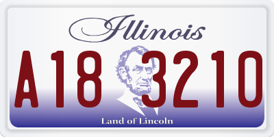 IL license plate A183210