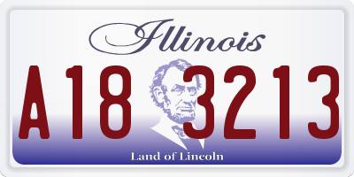 IL license plate A183213