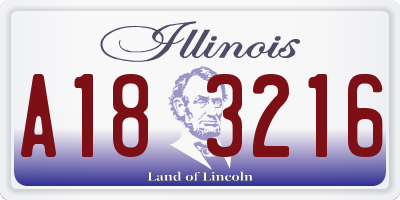 IL license plate A183216