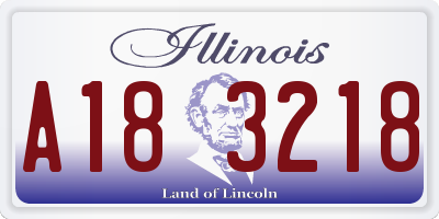 IL license plate A183218