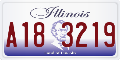 IL license plate A183219