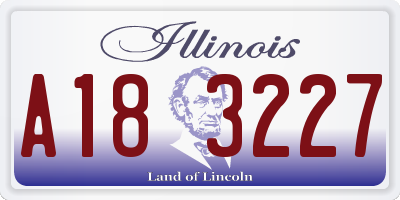 IL license plate A183227