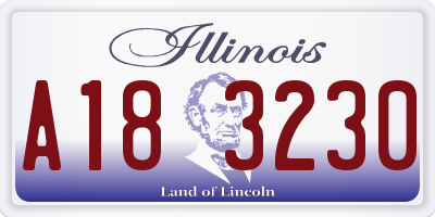 IL license plate A183230