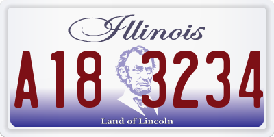 IL license plate A183234