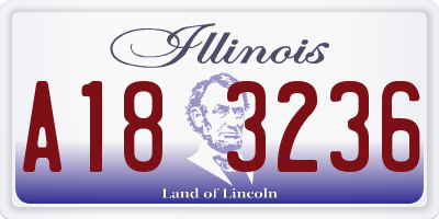 IL license plate A183236