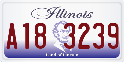 IL license plate A183239