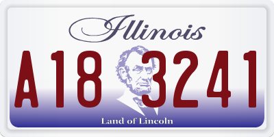 IL license plate A183241