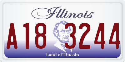 IL license plate A183244