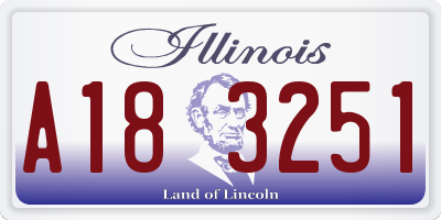 IL license plate A183251