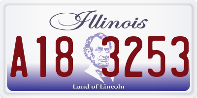 IL license plate A183253
