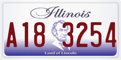 IL license plate A183254