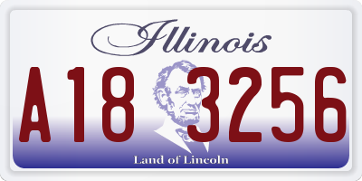 IL license plate A183256