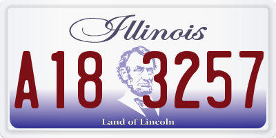 IL license plate A183257
