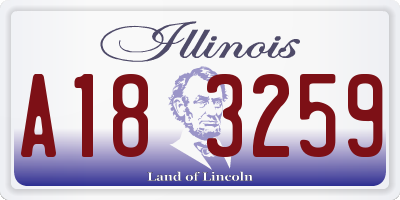 IL license plate A183259