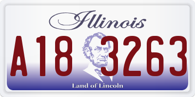 IL license plate A183263
