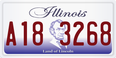 IL license plate A183268