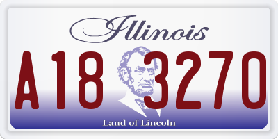 IL license plate A183270