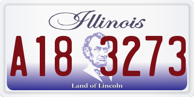 IL license plate A183273