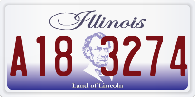IL license plate A183274