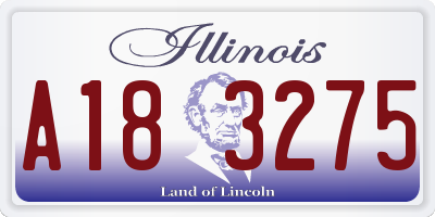 IL license plate A183275