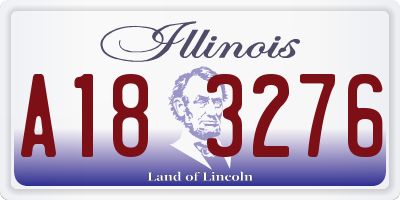 IL license plate A183276