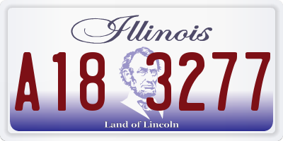 IL license plate A183277