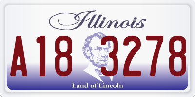 IL license plate A183278