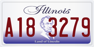 IL license plate A183279