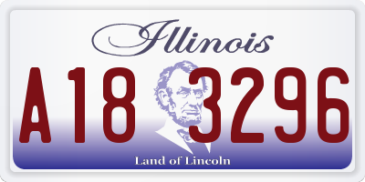IL license plate A183296