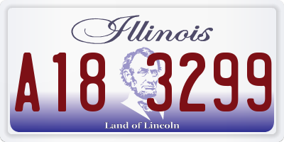 IL license plate A183299
