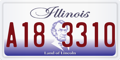 IL license plate A183310