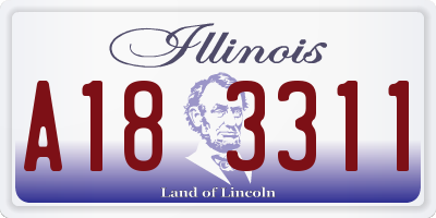 IL license plate A183311