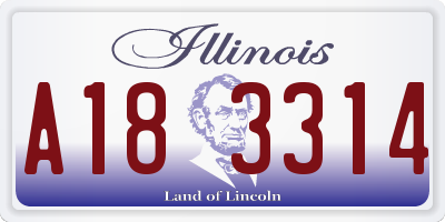IL license plate A183314