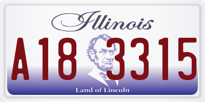IL license plate A183315