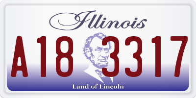 IL license plate A183317