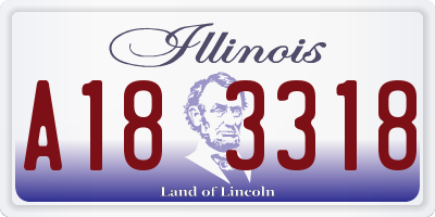 IL license plate A183318