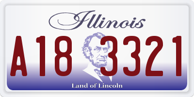 IL license plate A183321
