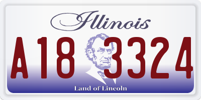 IL license plate A183324