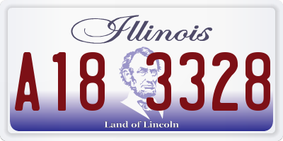 IL license plate A183328