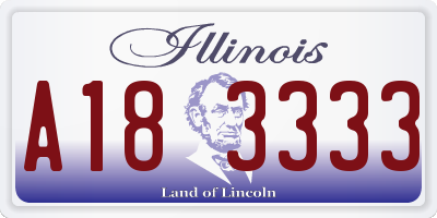 IL license plate A183333